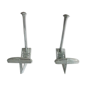 Lot of 2 metal pads with 4 screws