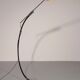 Iconic 1970s chrome arc floor lamp with adjustable swing arm, 1970 Italy