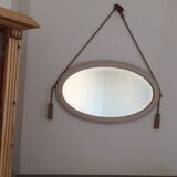 Oval beveled mirror