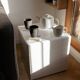 Cube-Side table-Bedside table-Tile-Ceramic-White-Glossy