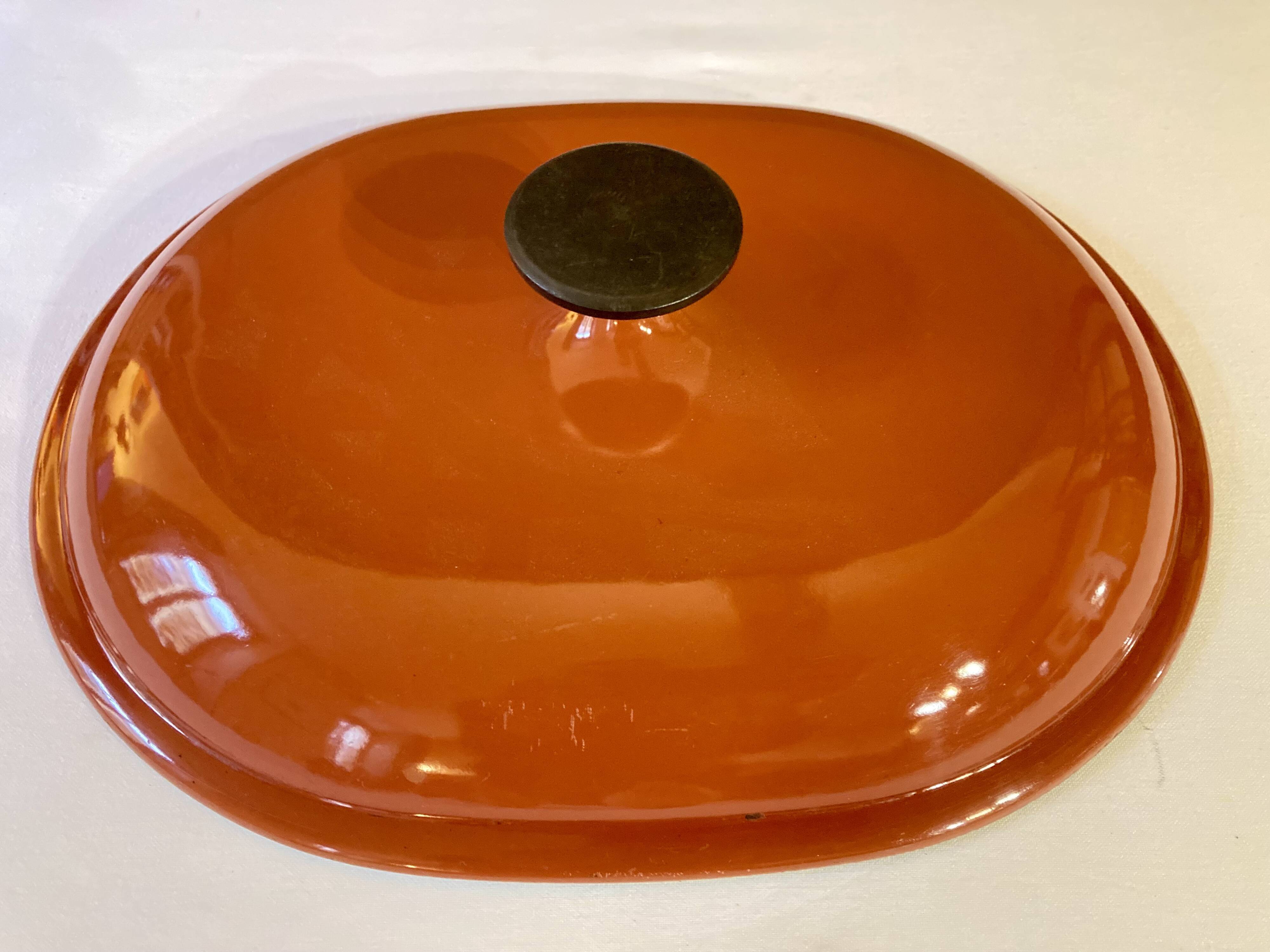 Le Creuzet enameled cast iron casserole dish
