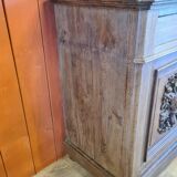 Saint Hubert oak cabinet with sculptures completely renovated