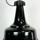 Industrial black pendant factory lamp with cast iron top, 1970s