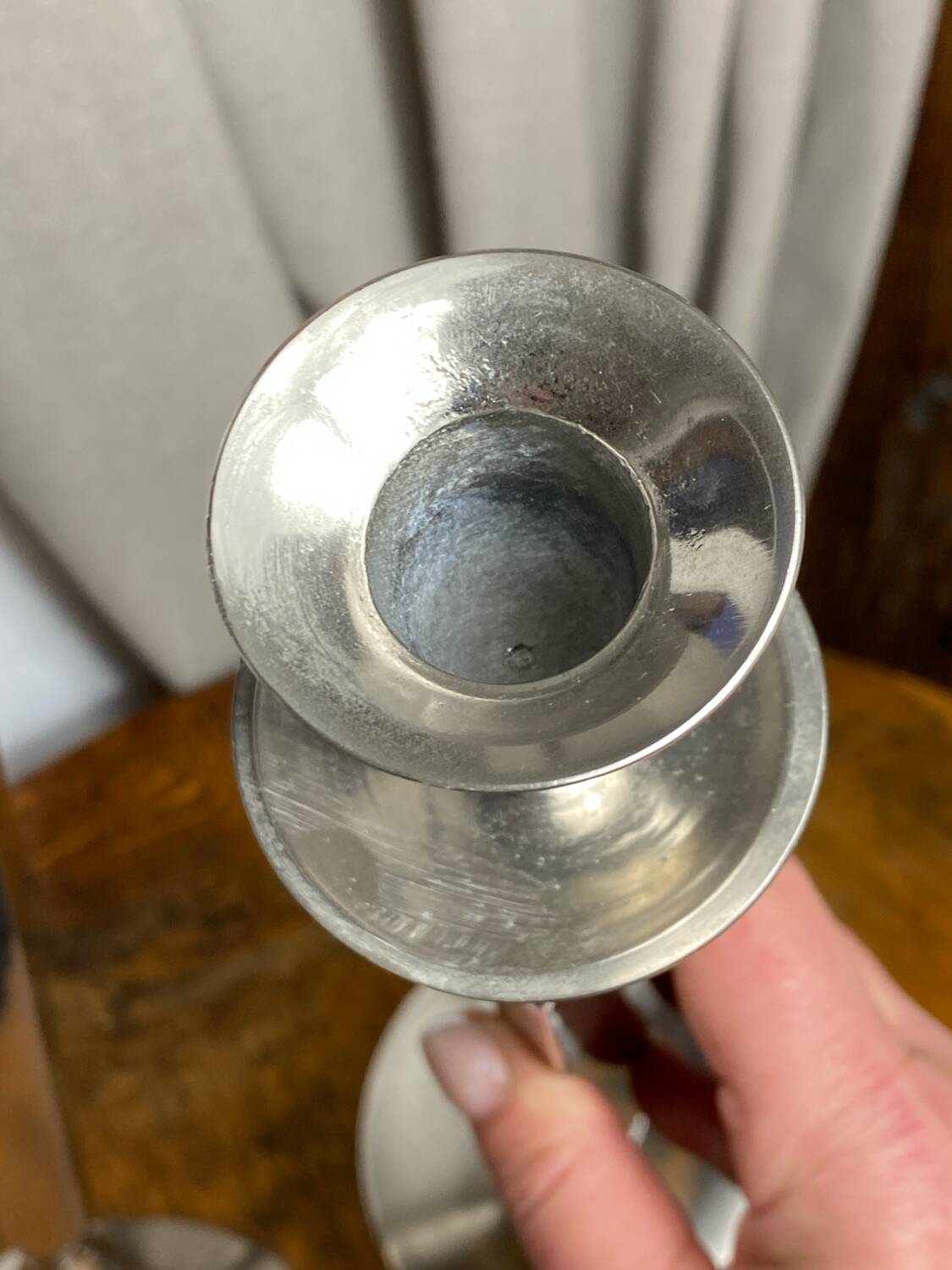 Pair of silver-plated candlesticks