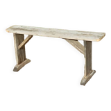 Solid wood farm bench