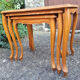 Louis XV style pull-out tables cannées, vintage, 60s