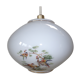 Suspension en opaline blanche décor oiseaux