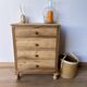 Chest of drawers or bedside table in walnut