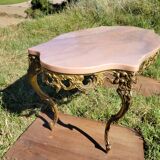 Louis XV coffee table in pink marble