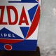 Double-sided enamel plate Piles Mazda Station service