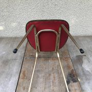 Pair of golden metal old chairs