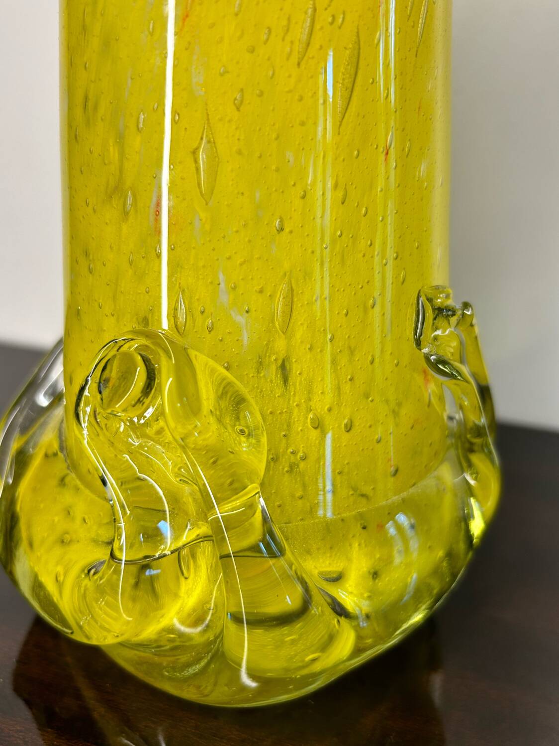 Yellow Murano vase from the 60s