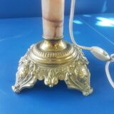50s and 60s marble and brass lamp
