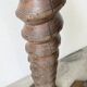 Pair of pedestal columns with oak pressing screws, 1900