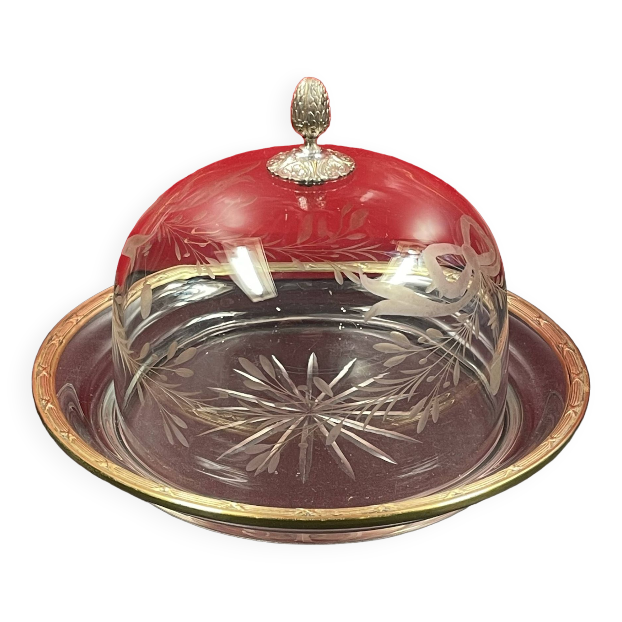 Cloche à Fromage Ancienne En Verre épais - Meisenthal - Vintage