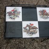 Vintage tiled wrought iron coffee table