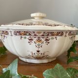 Large antique soup tureen in Longchamp earthenware.