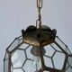 Italian Art Deco glass ceiling light in the shape of a honeycomb, 1950s, Italy.
