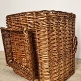 Log basket, woven wicker