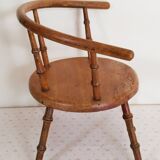 Vintage doll chair, in wood, and Liberty cushion