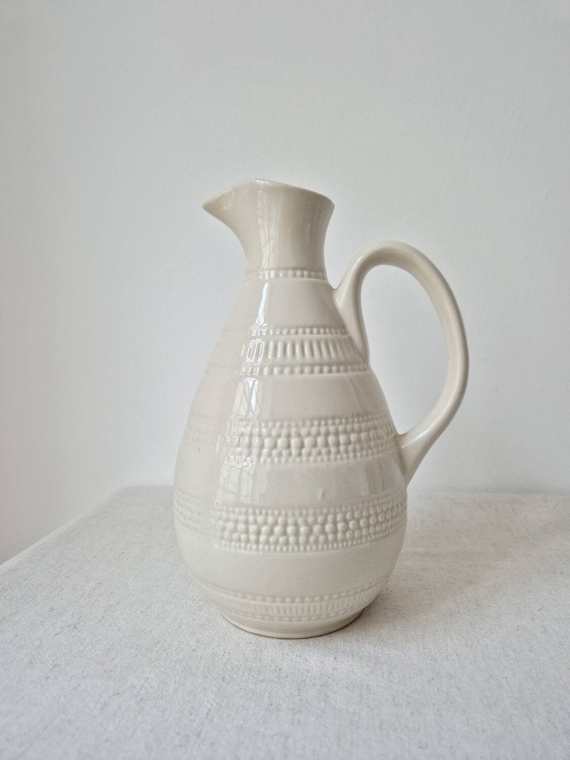 Stoneware Carafe/Vase '1970s "Grespots" - Digoin France Vintage