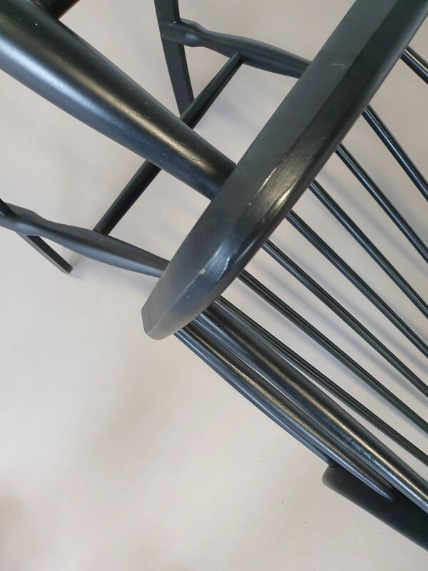 Fauteuil à bascule noir Lena Larsson pour Nesto, années 1960
