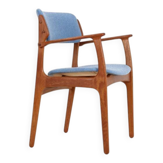 Newly upholstered O.D. Møbler / Erik Buck “Type 50” armchair / teak / mid-century / Danish modern design / Erik Buch