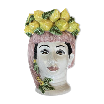 Vase siciline limoni femme grand rose