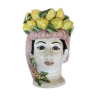 Vase siciline limoni femme grand rose