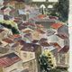 Painting / watercolor landscape of Provence signed Jean Ordonneaud 1983