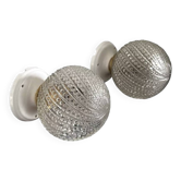 Pair of bubble globe wall lights