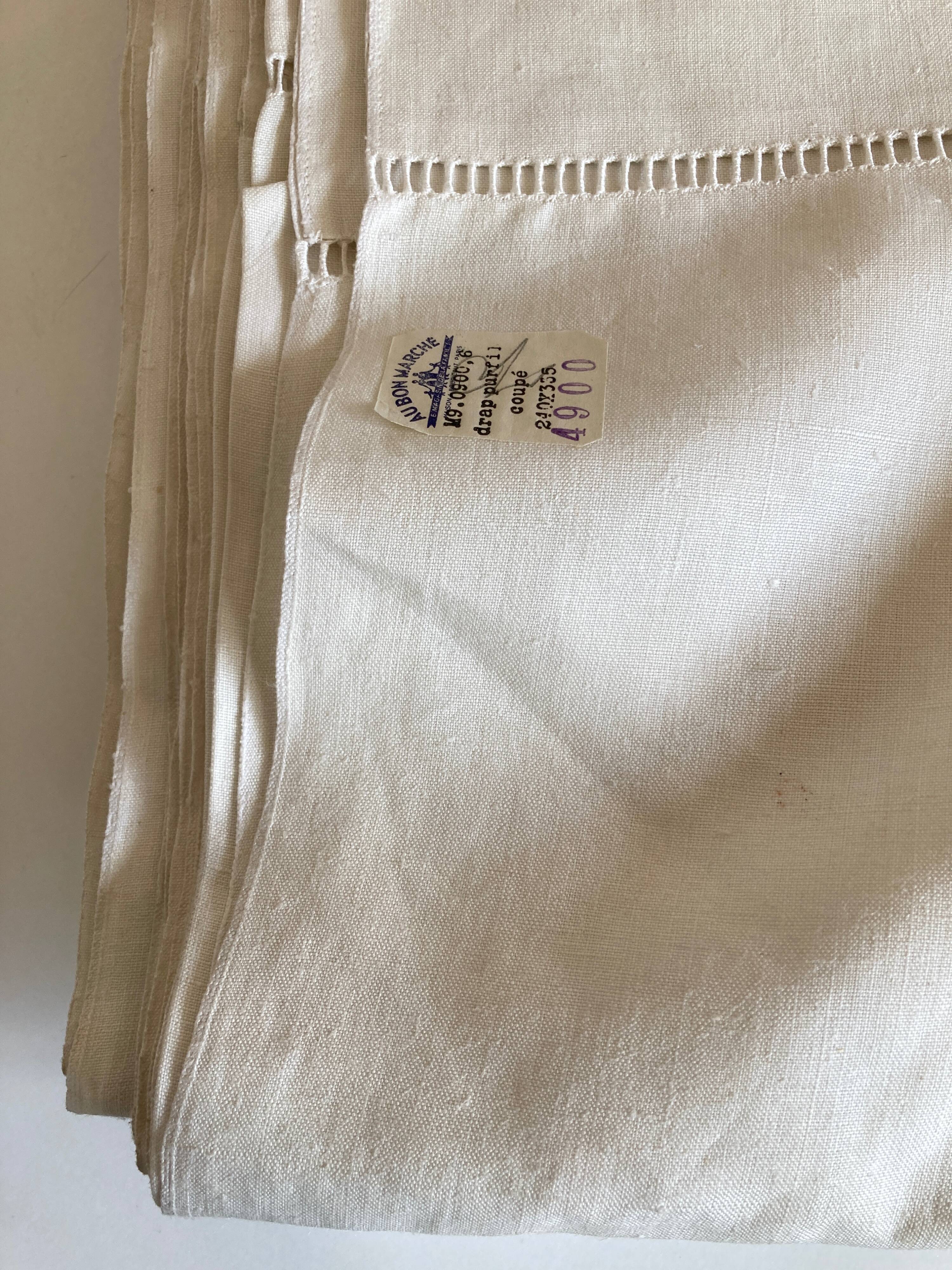 Reserve sheet in linen thread canvas Le Bon Marché 1960 to days