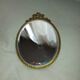 Miroir biseauté en laiton doré vintage -17x23cm