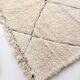 Moroccan Berber carpet blessed ouarain ecru with black diamonds engraved 300x202cm