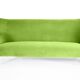 Canapé trois places en velours, années 60, pistache, restauré