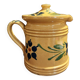 Covered pitcher glazed terracotta Alsace Soufflenheim early 20th century