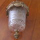 Bronze and glass hanging lamp