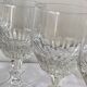 6 verres à pied anciens ciselés verre à vin ou à eau