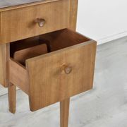 Bureau / Table console en noyer et hêtre Gordon Russell du milieu du siècle. Vintage Mo