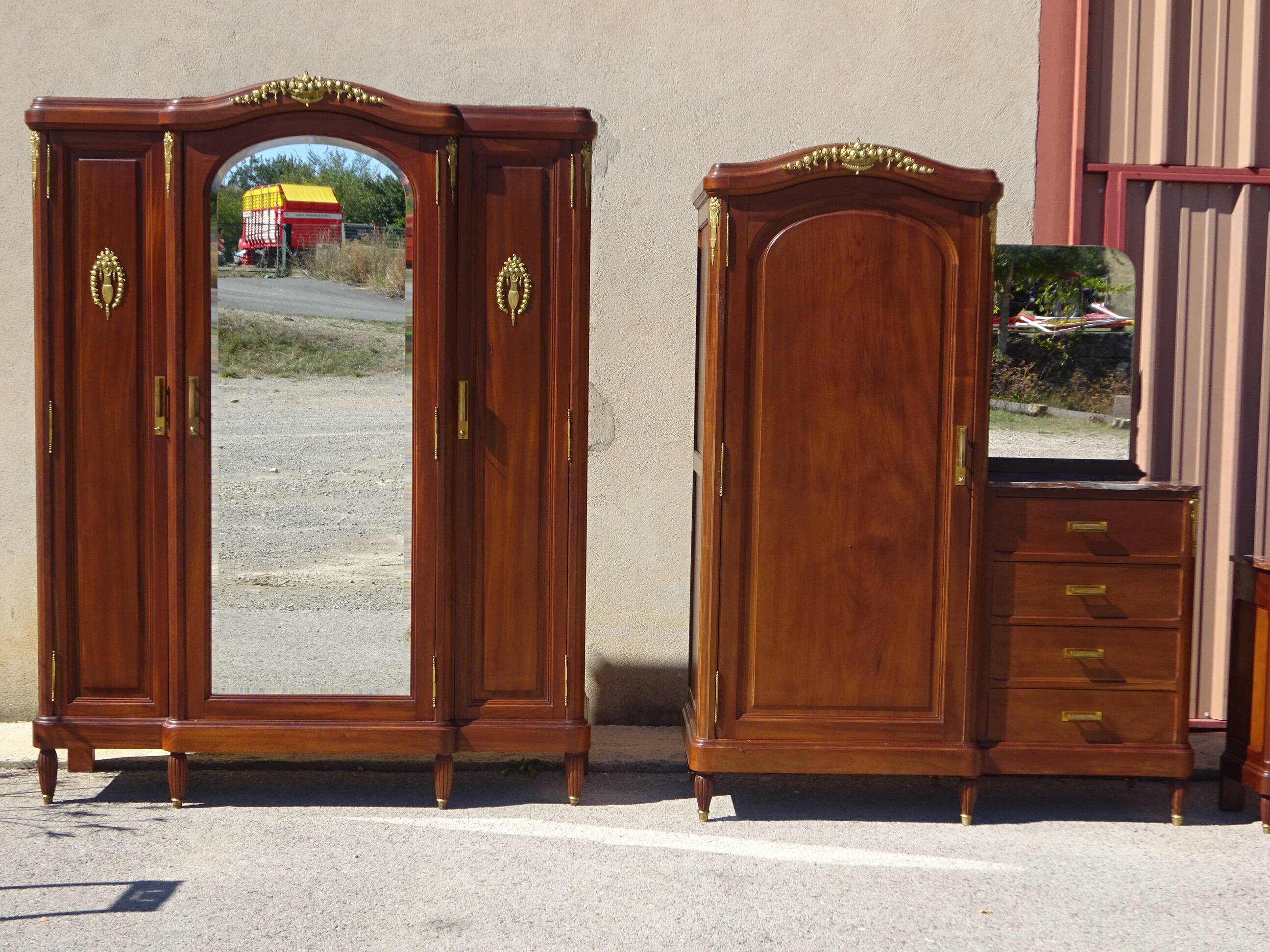Louis XVI style mahogany cabinet