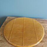 Plateau à fromages Gien décor paille osier