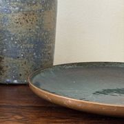 Scandinavian catchall bowl email on copper Bjørnstad Norway 1970