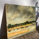 Oil painting on landscape panel