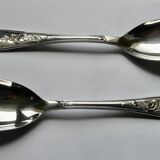 Silver metal salad cutlery set