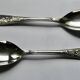 Silver metal salad cutlery set