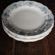 A set of 6 flat plates Terre de Fer Bleu Verdun HBC.