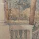 Old painting watercolor south of the France February 48