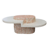 Travertine coffee table 1970