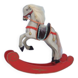 vintage colored wooden rocking horse