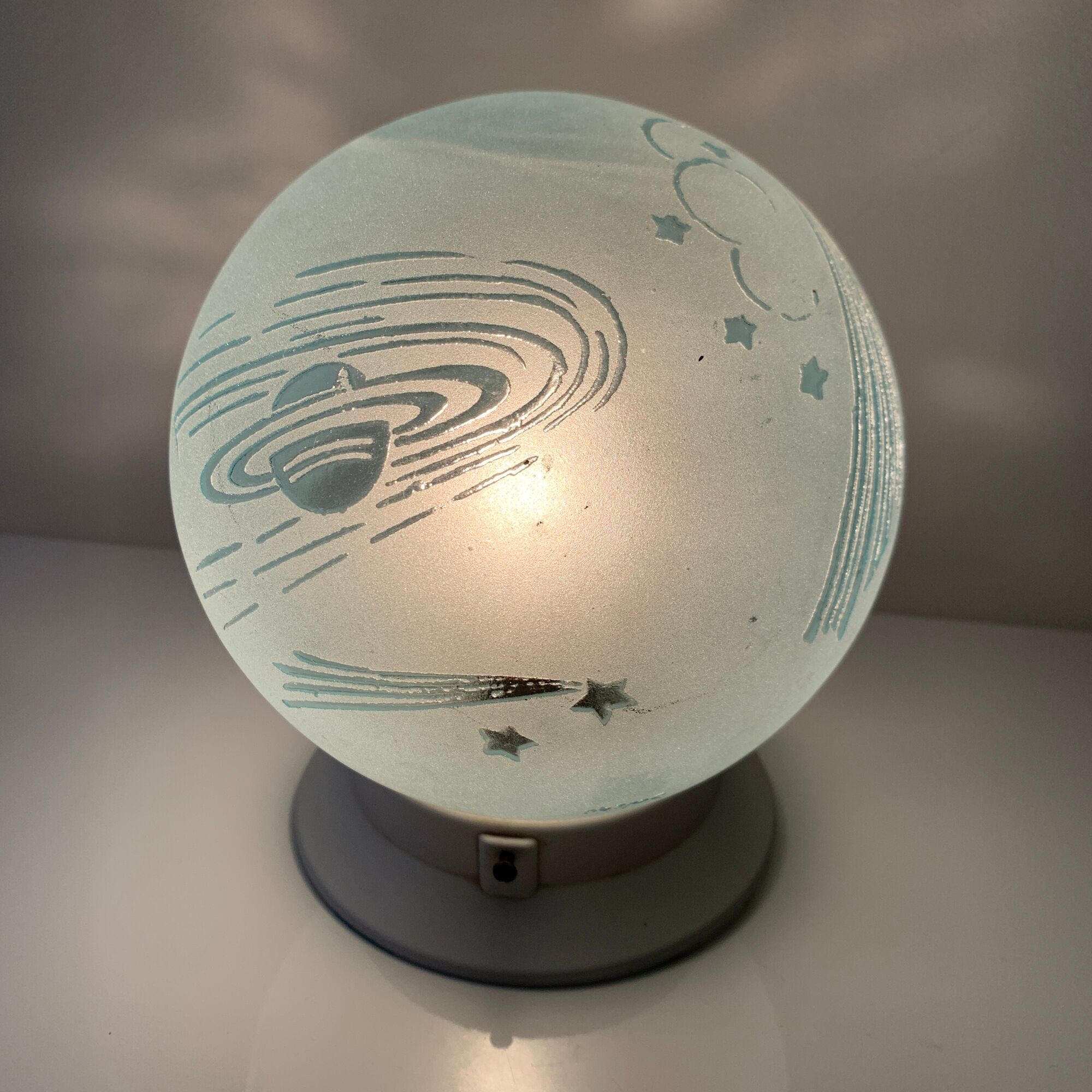 Ceiling lamp old art deco Deveau Pantin around 1920 decoration star planet angel